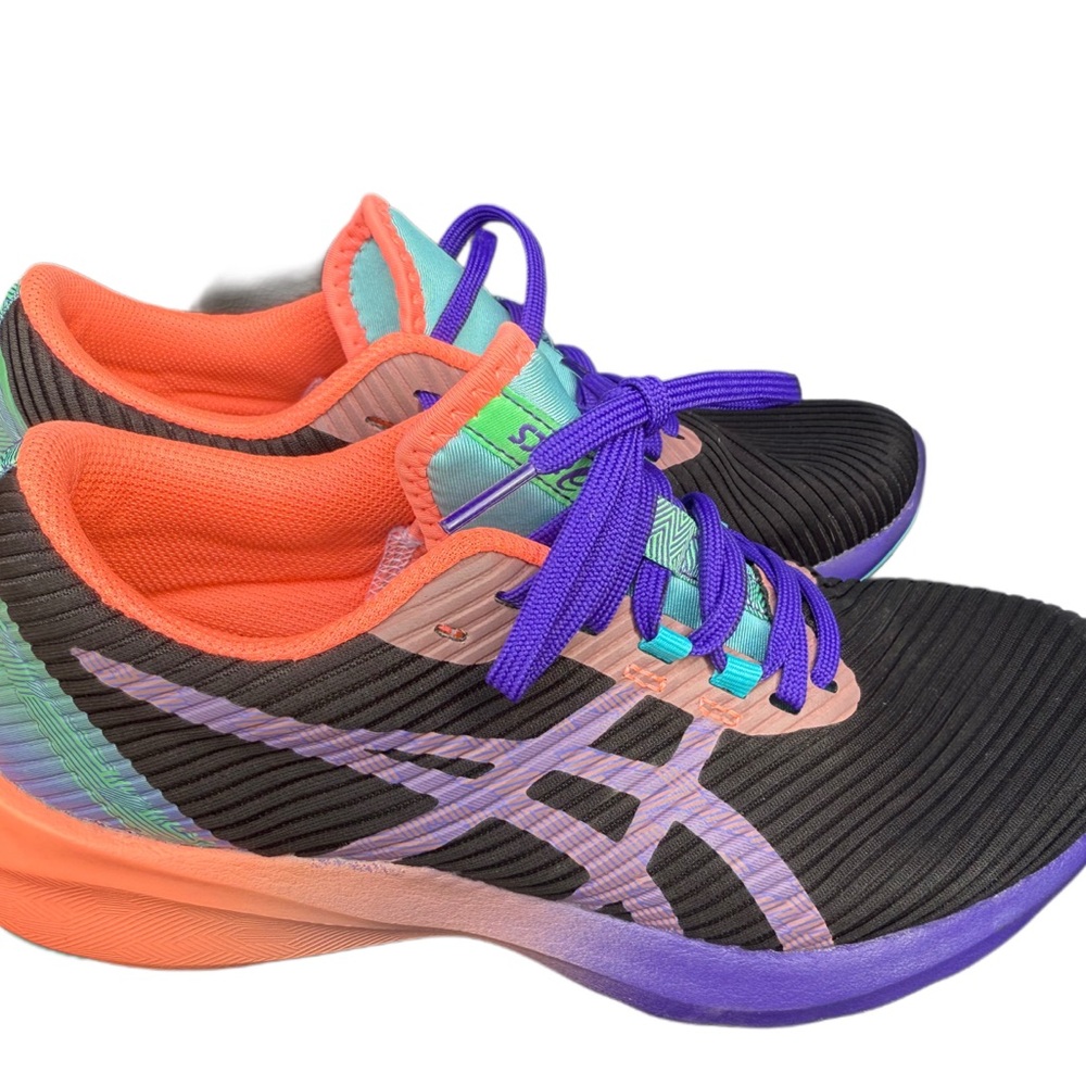 ASICS Women's Black and Purple Athletic Shoes